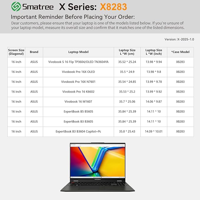 Smatree Hard EVA Protective Case Compatible for 16 inch ASUS Vivobook 16 M1607,for 16inch ExpertBook B3 B3605/B5 B5605,16inch Vivobook Pro 16X N7601/Pro 16X OLED/Pro16/S 16 FLIP OLED Bag,White(X8283W)