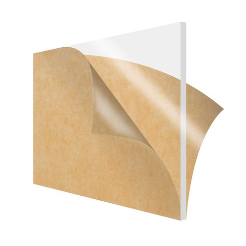 SimbaLux Clear Acrylic Sheet - 12” x 12” Square Panel | 1/2” Thick Plexiglass for DIY Projects