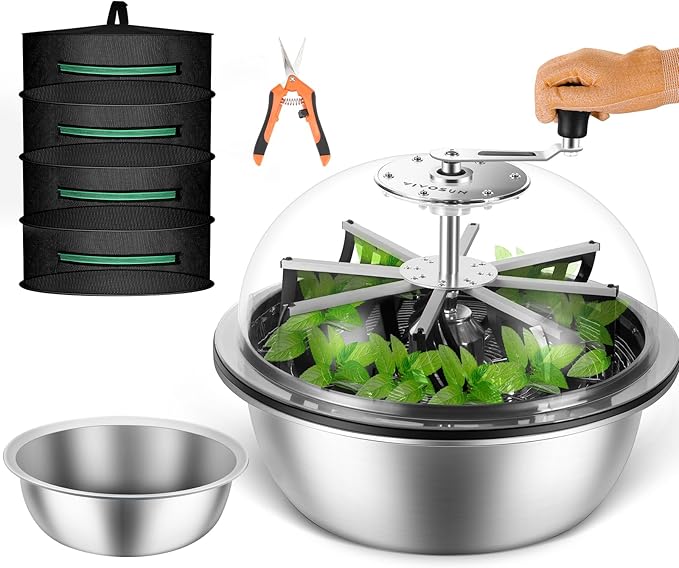MELONFARM Bud Leaf Bowl Trimmer Twisted Spin Cut for Hydroponic Plant with Sharp Stainless Steel Blades (19 Inch)