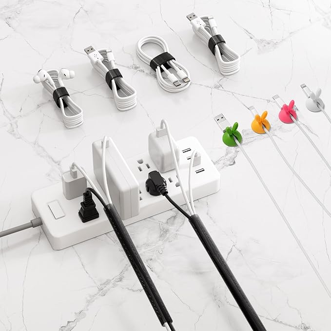 HomeBliss Large Cable Management Box - Stylish Wire Organizer, Wire Concealer and Wire Management Box - Wire Management Box Tall Design for Easy Access（NO Power Strips or Chargers）