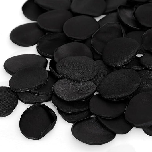 TINGE TIME 200pcs Rose Petals and Fake Roses Artificial Flowers for Wedding Decor, Bridal Shower, Party Decoration - Silk Flower Petals Bulk Pack (Black)