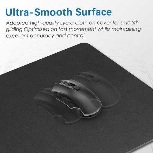 Premium Mouse Pad by [Brand Name] - Non-Slip Rubber Base for Office & Home | 12.6 x 10.8 Inches, Black