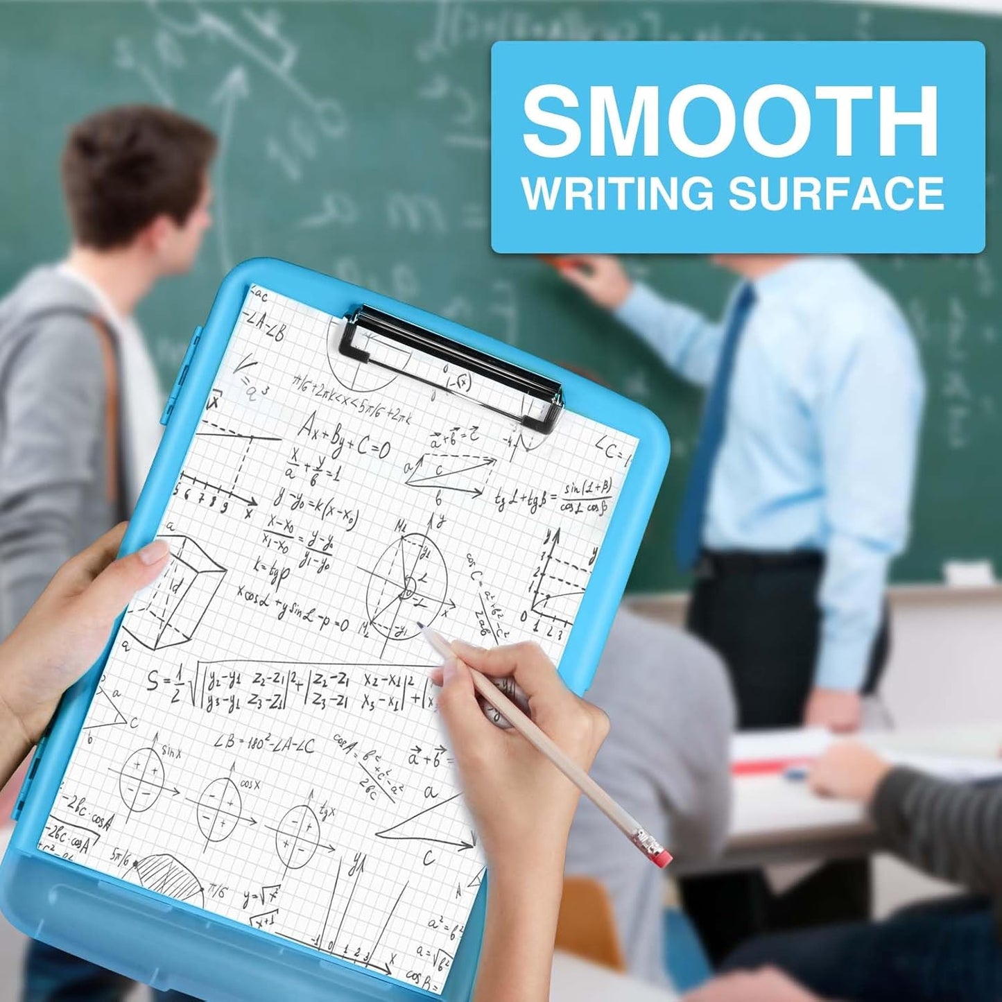 Sooez Clipboard - 8.5 x 11 Storage Case with Pen Holder | Ideal for Nurses & Teachers, Plastic Organization Box