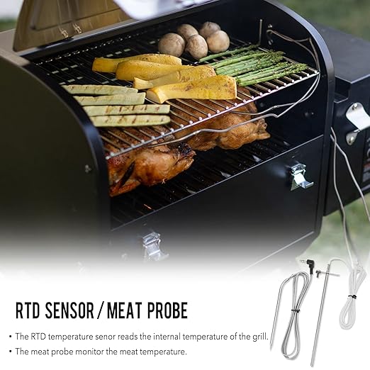 Stanbroil Controller for Camp Chef, Pellet Grills Replacement Parts with RTD Temperature Sensor and 2-Pack Meat Probes