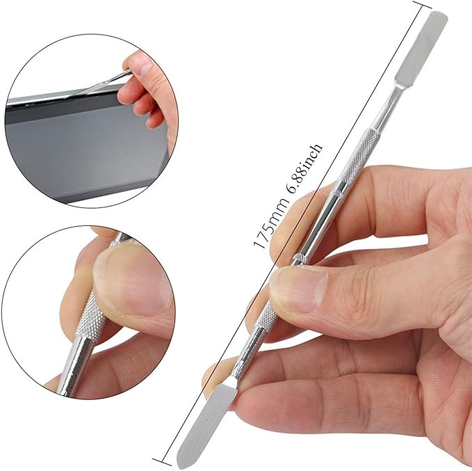Pry Tool Kit, LIFEGOO Safe Non-Nylon and Ultrathin Steel Screen Opening Spudger Tool Repair Kit for Cell Phone, LCD, MacBook, Ipad, iPod, Tablet and More