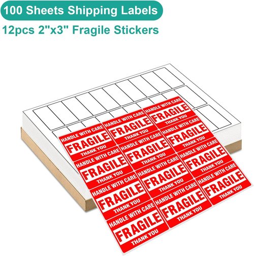 MFLABEL Address Labels - 1" x 2-5/8" White Shipping Labels for Inkjet/Laser Printers | 3000 Stickers (100 Sheets)