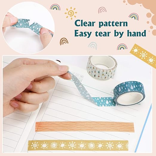 TaoBary 33 Rolls Holiday Plaid Washi Tape, 15 mm Seasonal Washi Tape Set Bohemian Colorful Vintage Cute for Card Wrapping Craft(Charming Style)