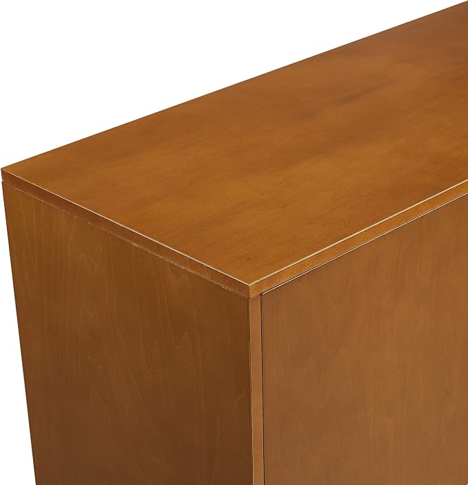 Walker Edison Mid-Century Modern Kitchen Buffet Sideboard Entryway Serving Storage Cabinet Doors-Dining Room Console, 70 Inch, Acorn