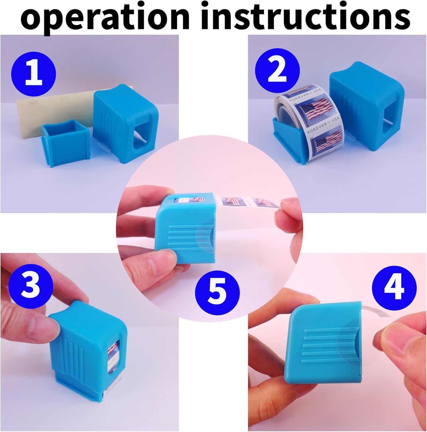 Skiennix Stamp Roll Dispenser - Effortless Labeling Solution for Home or Office | Compact Design