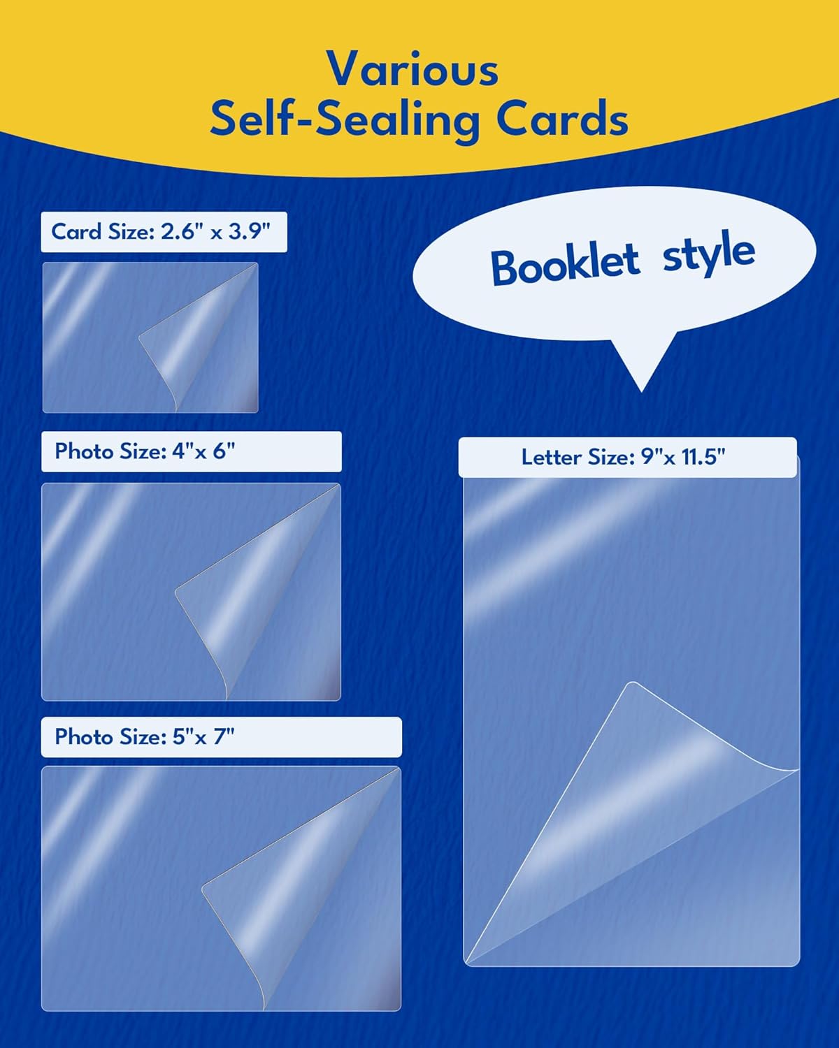 Uinkit 50-Pack Business Card Laminating Pouches - 10Mil Thick, Waterproof Seal for 2.6x3.9" Cards
