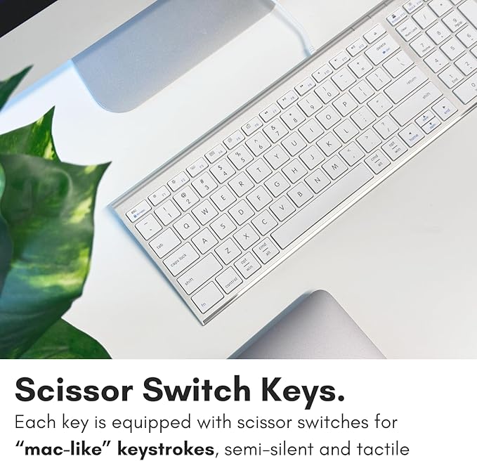Macally Wired Keyboard for Mac, Compatible Apple Keyboard with Numeric Keypad - Slim, Space-Saving Design for, MacBook Pro/Air Laptop, iMac Replacement