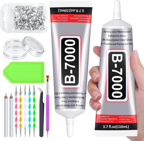 B7000 Clear Glue - Precision Tip Adhesive for Jewelry Making & DIY Crafts | 2Pcs 110mL