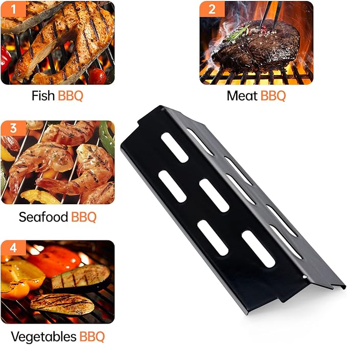 LPTNFRTN Porcelain-Enameled Grill Flavorizer Bar Heat Plates with 2 Pack Stainless Steel Cooking Grates Grill Replacement Parts for Weber Genesis II 300 Series E-310 E-315 E-330 E-335 S-310 S-335