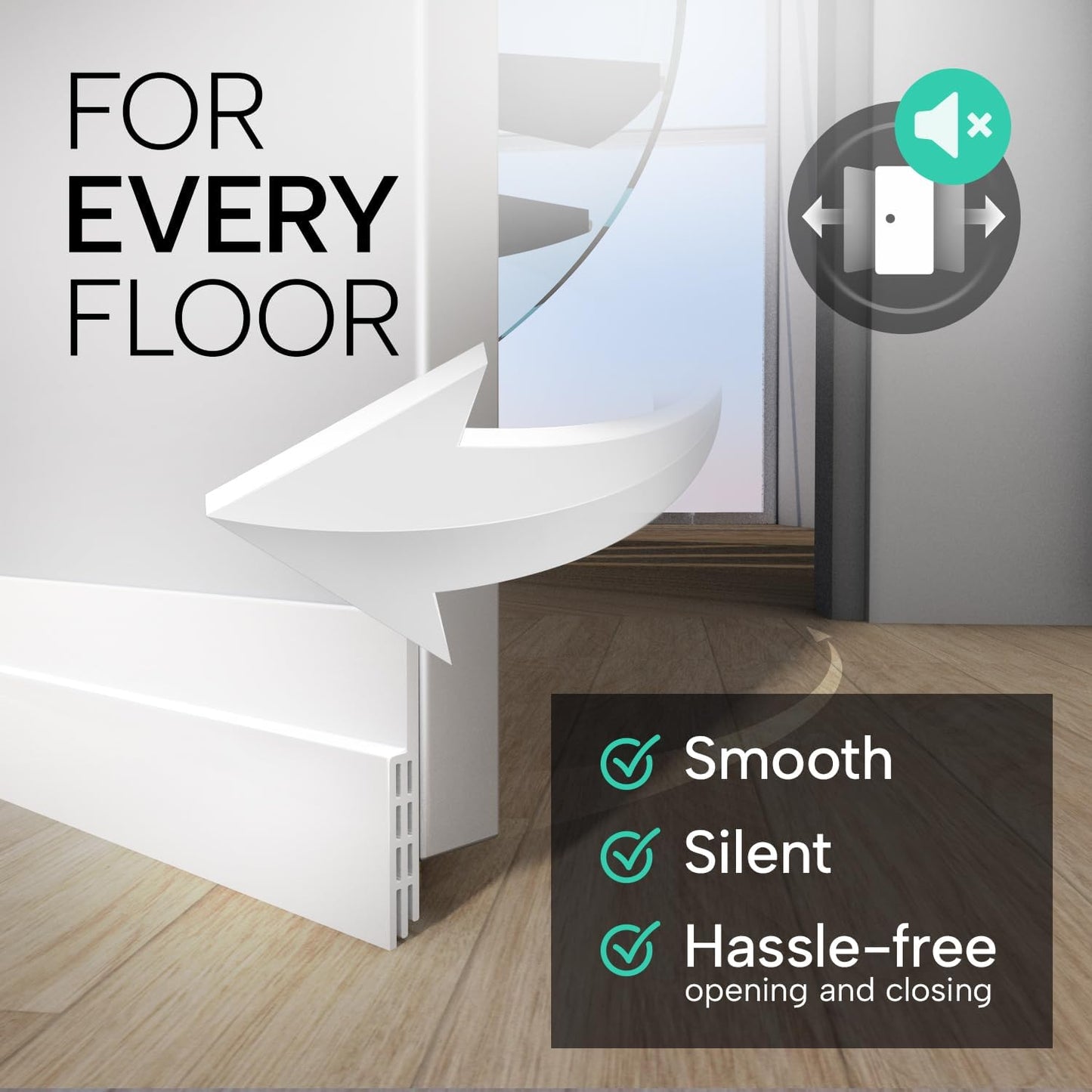 Vellure® Door Draft Stopper - Premium Weather Stripping Seal for Energy Savings | Easy Installation