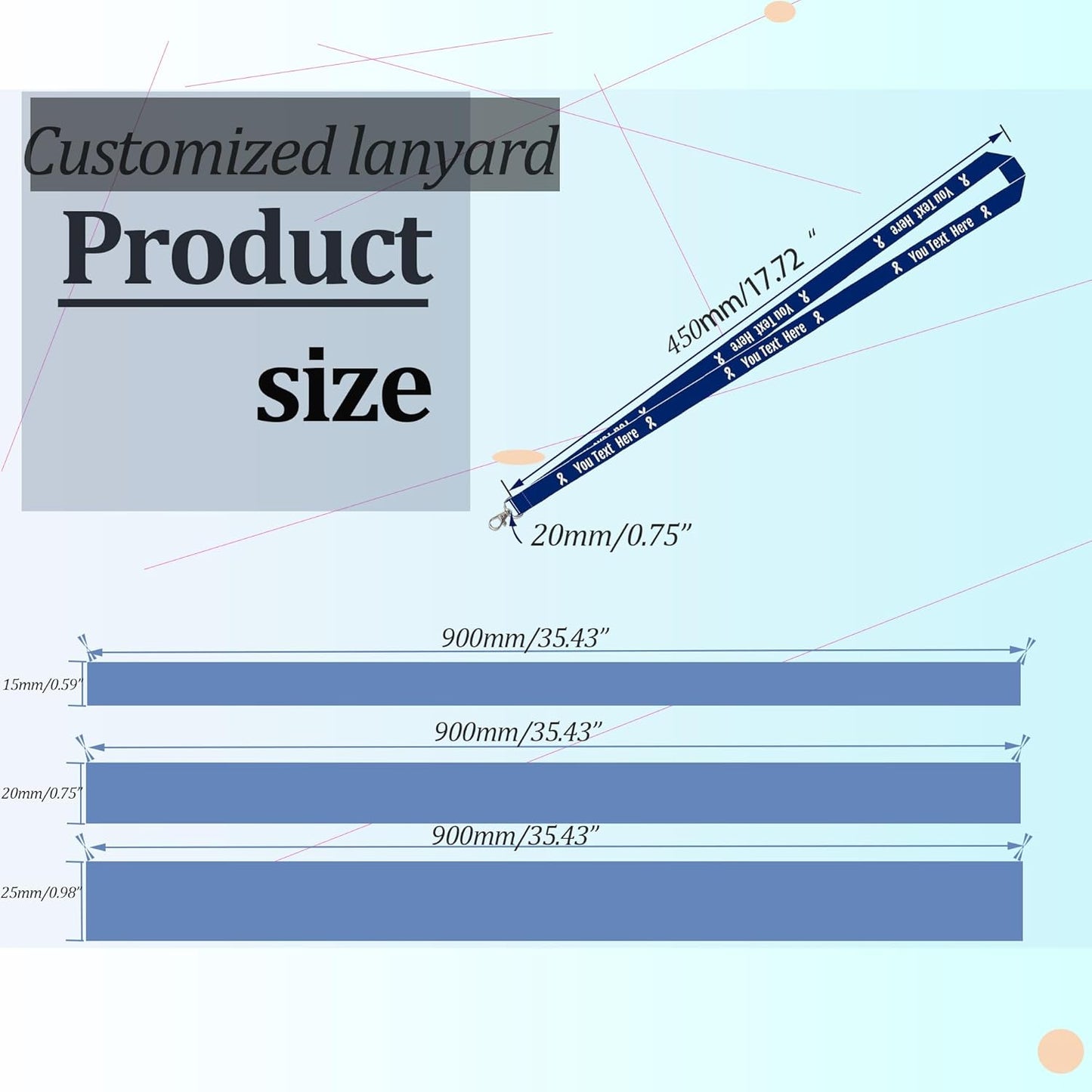 Skiennix Custom Lanyards - Personalized Breakaway Neck Strap ID Badge | Bulk Options Available
