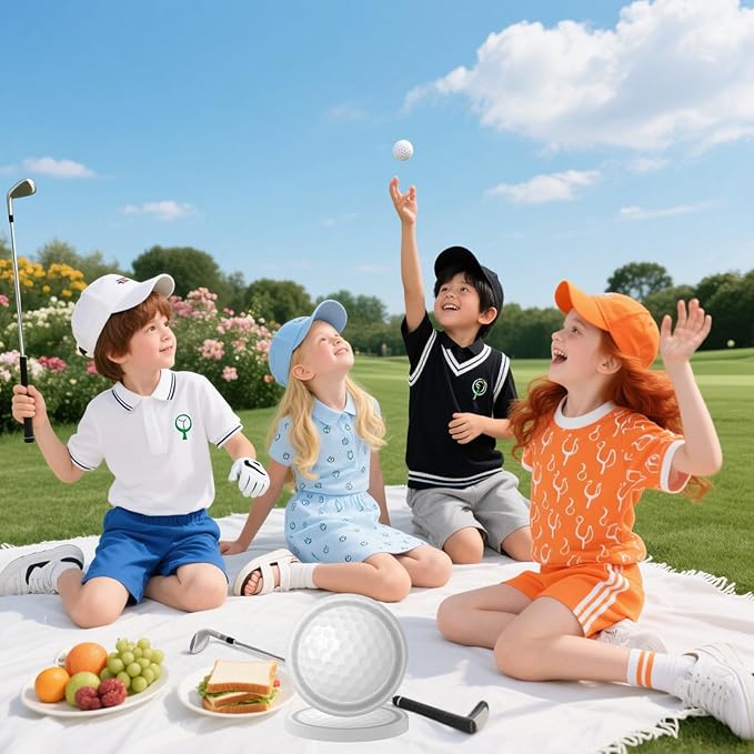 50PCS Golf Ball Party Paper Plates 7 Inch, Disposable Golf Birthday Party Supplies Cake Dessert Plates for Birthday Baby Shower Sports Theme Decorations (Golf Ball)