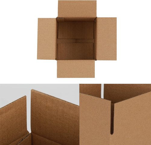 Kraft Shipping Boxes - 50 Pack Small Corrugated Cardboard Boxes for Mailing | 4x4x4 Inches