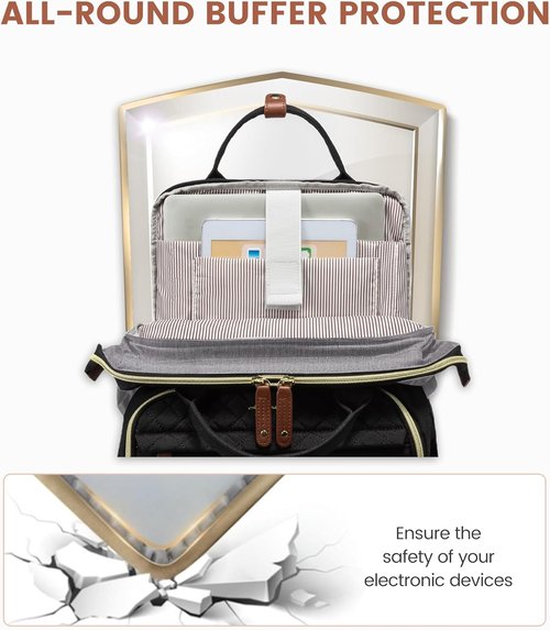 LOVEVOOK Laptop Backpack - 15.6'' Waterproof Travel Bag for Women | Stylish Teacher & Nurse Purse