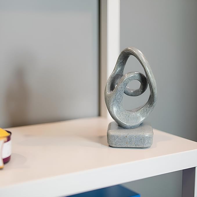 Abstract Modern Ribbon Decorative Sculpture, Knot Sculptures,Home Decor,Coffee Table Statues,Dining Living Room Desk Decor,Shelf Decoration (Marble Color-B)