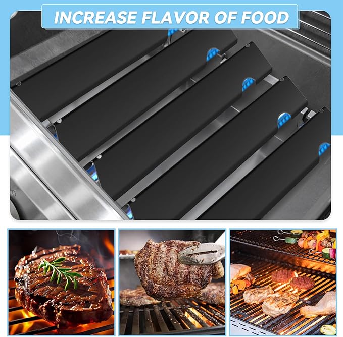 17" Flavorizer Bars for Weber Genesis II Grill Parts GS4 Genesis II/II LX 300 Series Genesis II E-310 E-315 E-335 LX E-340 Replacements for 66795 Porcelain Enameled Steel Flavor Bars, 5 Pack