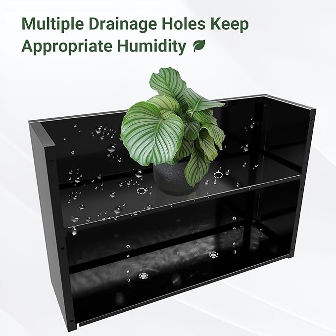Metal Planter Box 36” x 12” x 24”, Heavy Duty Tall Rectangle Planter Box with Removable Insert Shelves for Porch, Garden, Patio, Yard