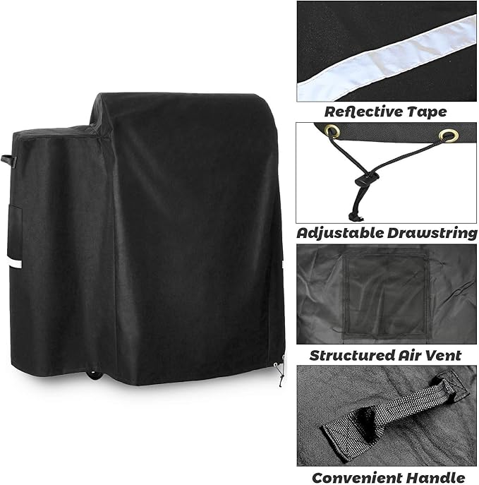 Utheer 73700 Grill Cover for Pit Boss 700FB, Lexington 500, Lexington 540, Classic 700 Wood Pellet Grills, Pro 600 and Tailgater, Heavy Duty 600D Waterproof Fabric Grill Cover, 42" L x 28.5" W x 38" H