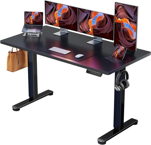 ErGear Electric Standing Desk - Height Adjustable Sit-Stand Home Office Desk, 71 x 30 Inches, Black