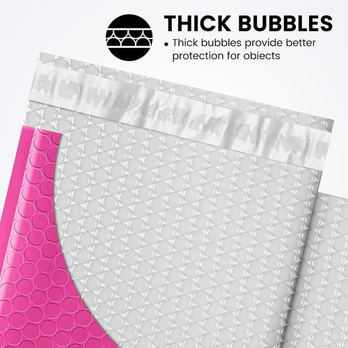 Fuxury Bubble Mailers - Thick Pink Padded Envelopes | 6x10" Size, 600 Pack for Shipping & Packaging