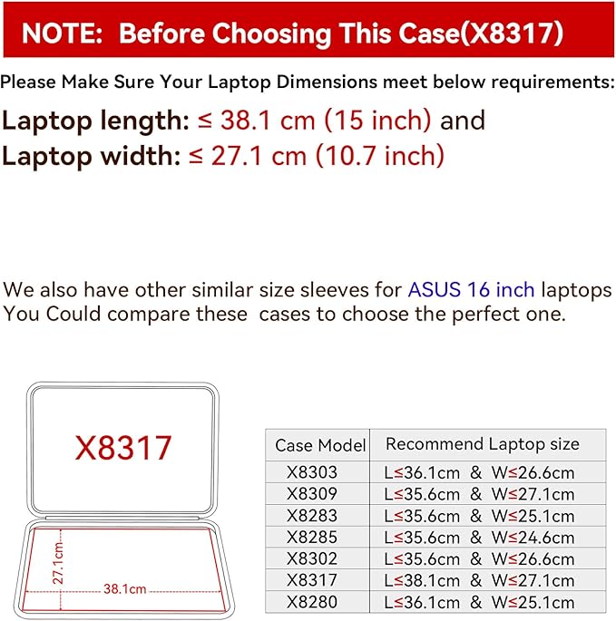 Smatree Hard EVA Protective Sleeve Case Compatible for 16 inch ASUS ExpertBook B6 Flip (B6602F),Lenovo ThinkPad P16v Gen 2/1 Mobile Workstation,Legion Pro 7/7i/5i/5 Gen 8,Legion Pro 7i/5i Gen 9(X8317)