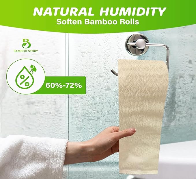 Premium Toilet Paper 6 Rolls, 3PLY & 350 Sheets | FSC Certified, Biodegradable, Unbleached, Chemical Free, Plastic Free, BPA Free, Septic Safe Toilet Tissue (6)