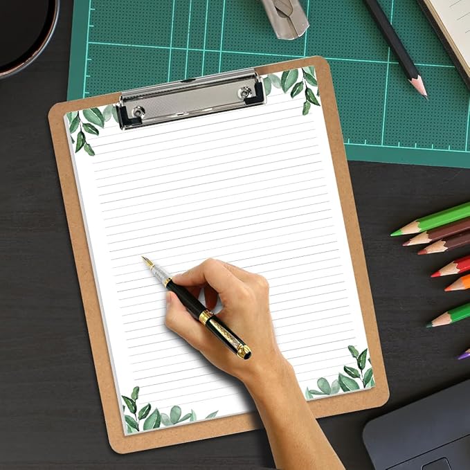 Stationery Lined Paper, Letter Size Unpunched Ruled Filler Paper, 100Sheets/200Pages Loose-Leaf Line, 100gsm, 8.5'' x 11'', Leaf