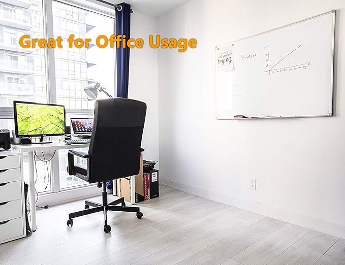 2 Pack 48 x 36 Large Magnetic Dry Erase Board with Removable Marker Tray| Commercial Quality Wall-Mounted Aluminum Message Presentation White Board for Home Office Classroom