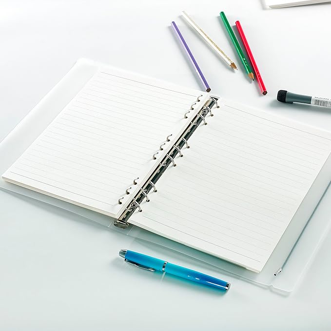 90 Sheets Lined Planner Refill Paper, 255x180mm, 9 Holes Inserts Paper B5 Loose Leaf Notebook Insert for Filofax Bullet Journals Diary
