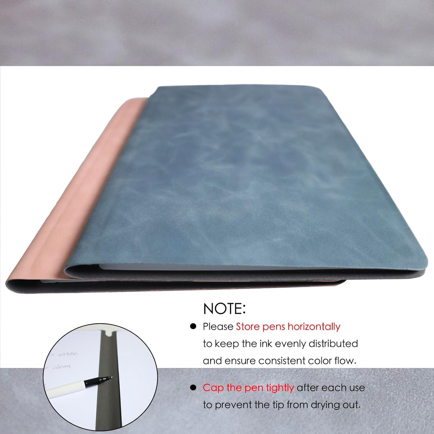 Skiennix Portable Dry Erase Board | Reusable Handheld Whiteboard for Home & Office - 9.5" x 6.6" (Blue)