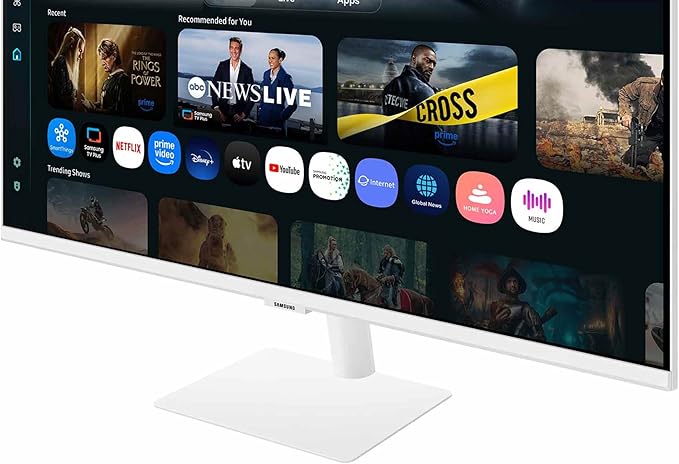 Samsung 32” Smart Monitor M7 (M70F) 4K UHD Display, Samsung Vision AI, Smart TV Apps, Gaming Hub, USB-C, HDMI and USB-A, White, LS32FM703UNXZA, 2025