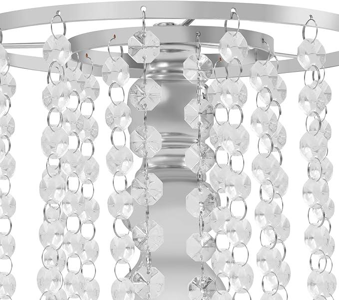 10 Pcs Glam Crystal Flower Stands, Wedding Reception Decorations with Sparkling Crystal Beads Table Center Display Flower Arrangement Flower Stand Metal Vase for Event Decor (Silver, Height:13.77in)