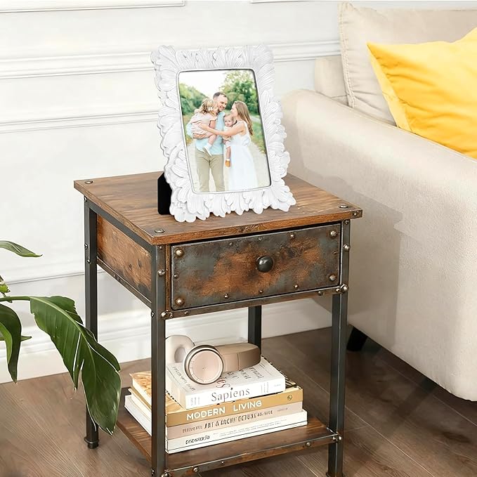 5x7 Vintage Picture Frame White, Ornate Leaves Photo Frame with Glass Front, Elegant Picture Frame for Wall or Tabletop Display, Gift ldeas for Home Decor