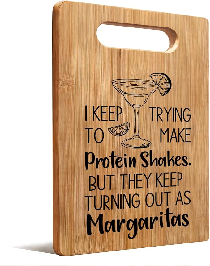 Lacama Margarita Gifts Cutting Chopping Boards for Kitchen, Cocktail Gifts for Women Cocktail Lovers, Margaritas Decorative Bamboo Cutting Board
