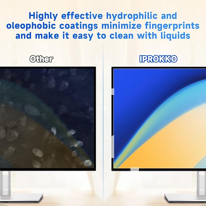IPROKKO 【2 Pack】 24 inch Anti-Blue Light monitor Screen Protector for 16:9 Widescreen,Removable Anti Glare Blue Light Blocking Screen Filter，LED PC Anti-UV Eye Protection Filter Film