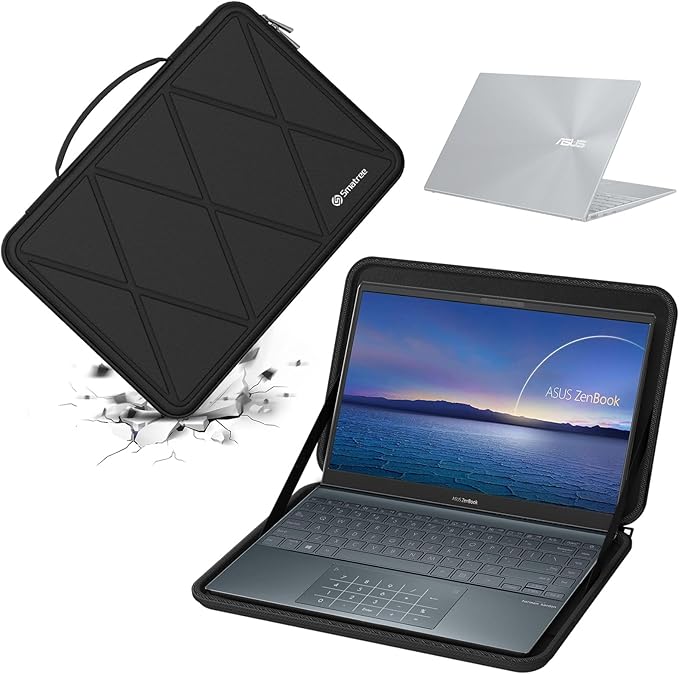 Smatree Hard EVA Protective Sleeve Case Compatible for 13.3 inch ASUS Zenbook 13 OLED (UX325), for 14 inch Lenovo Yoga Slim 9i Copilot+PC, Waterproof and Anti-Shock Bag (X8022)