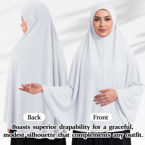 Ababalaya Women's Lightweight Jersey Hijab - Elegant Modest Islamic Scarf for Ramadan