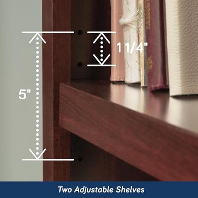 Sauder Miscellaneous Storage 3-Shelf Bookcase/ Book shelf, Select Cherry finish