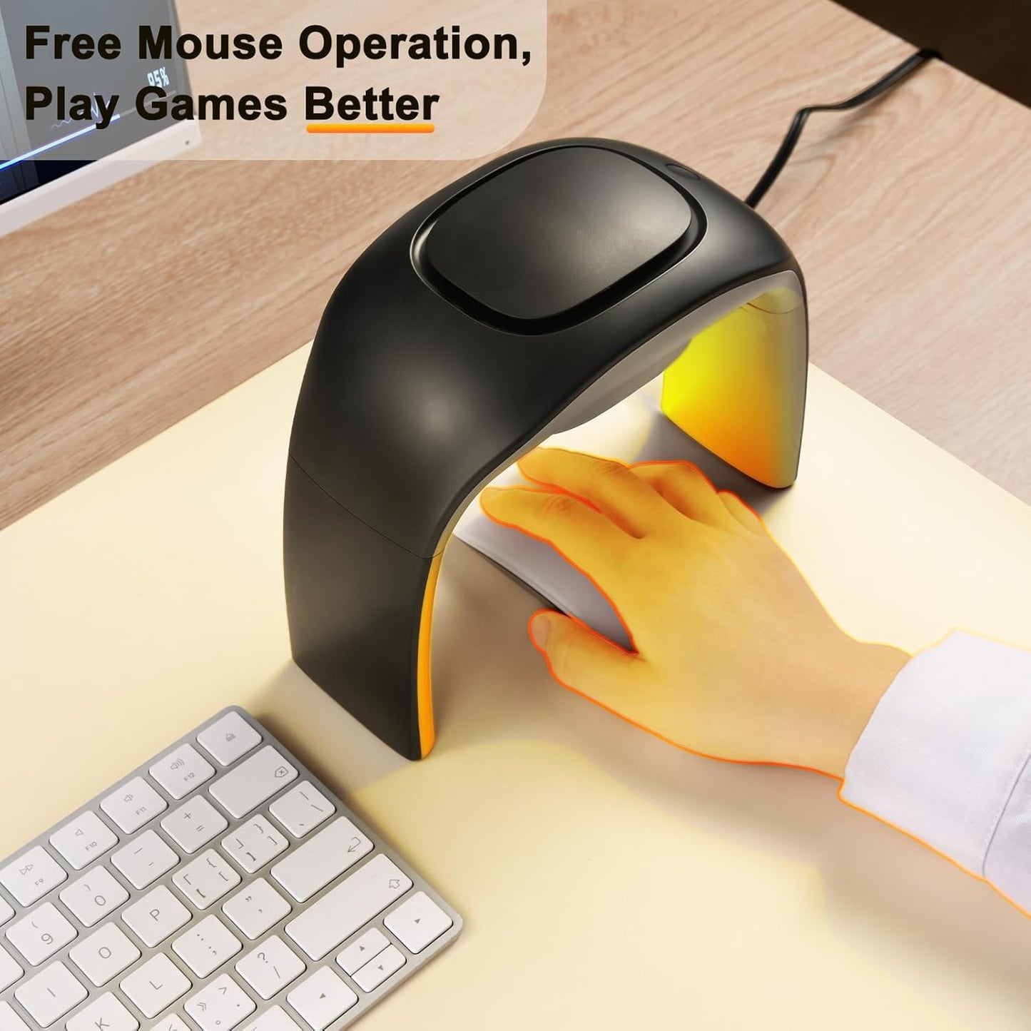 Skiennix Heated Mouse Pad - Super Quiet Desk Hand Warmer with Thermostat | Energy Efficient Black Design