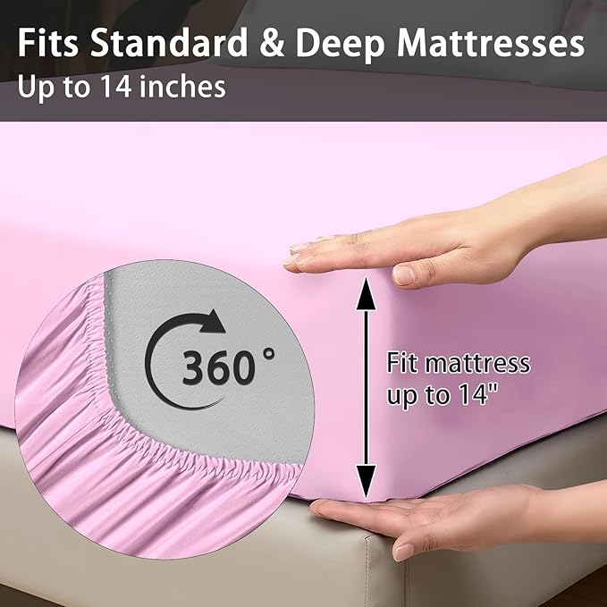 Comforter Set Twin Size, Japanese Cherry Blossom 5 Pcs Bedding for Kids and Adults, Flower Painting Pink Bed Sheet Sets with Fitted Sheet Pillowcase & Sham for Bedroom Bed Decor