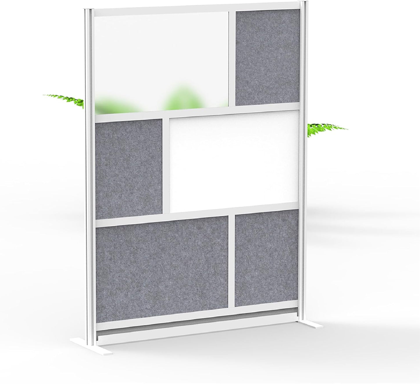 Workflow Modular Wall - Room Divider with Whiteboard & Sound Dampening | Expandable Office Partition (53" x 70")