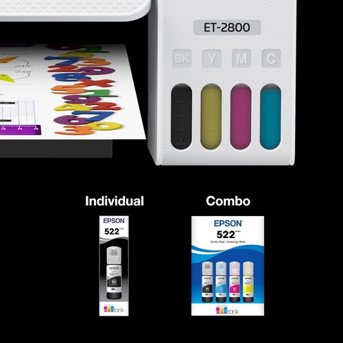 Epson 522 EcoTank Ink - Ultra-High Capacity Magenta Bottle for ET-2400, 2720, 2800 Series