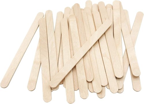 KTOJOY Craft Sticks - 200 Pcs Natural Wood Ice Cream & Popsicle Sticks | 4.5 Inch Length for DIY Crafts
