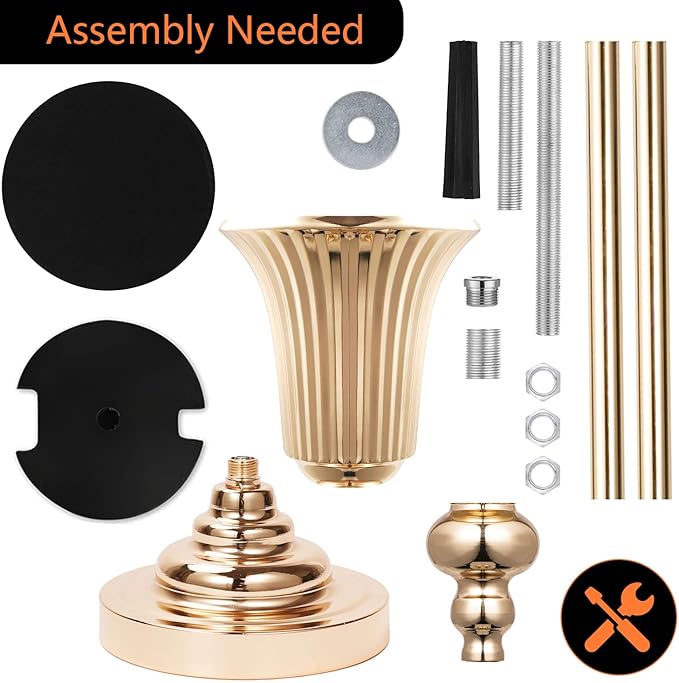 Gold Trumpet Vases for Table Centerpieces - 2 Pcs 22.4" Tall Versatile Metal Trumpet Vase Tabletop Flower Stand for Party Dinner Anniversary Ceremony Centerpiece Event