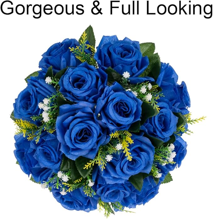Flower Centerpieces for Wedding Tables: Wedding Table Decorations Royal Blue Flower Balls Centerpieces for Engagement Cerebration Party Center Pieces 2 Packs