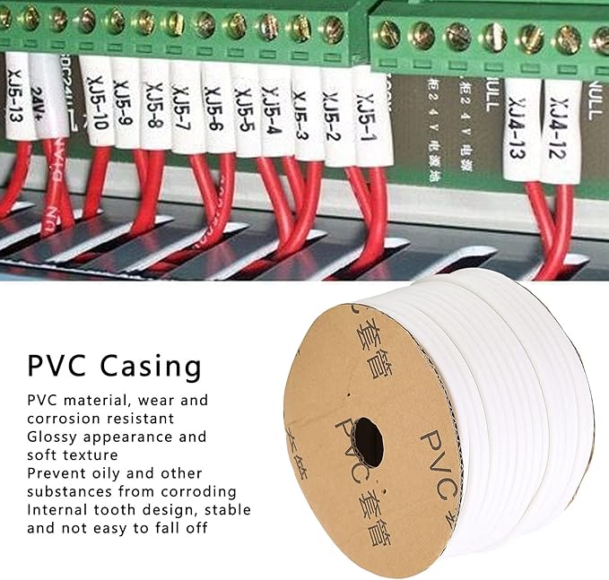 PVC Casing Wire Core Marking Protection Sheath Tube Durable Flexible Wear for Supvan Tube Printers 2Pcs (ZMY-1.5)